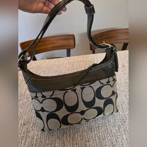 Coach Black and Gray Shoulder Bag